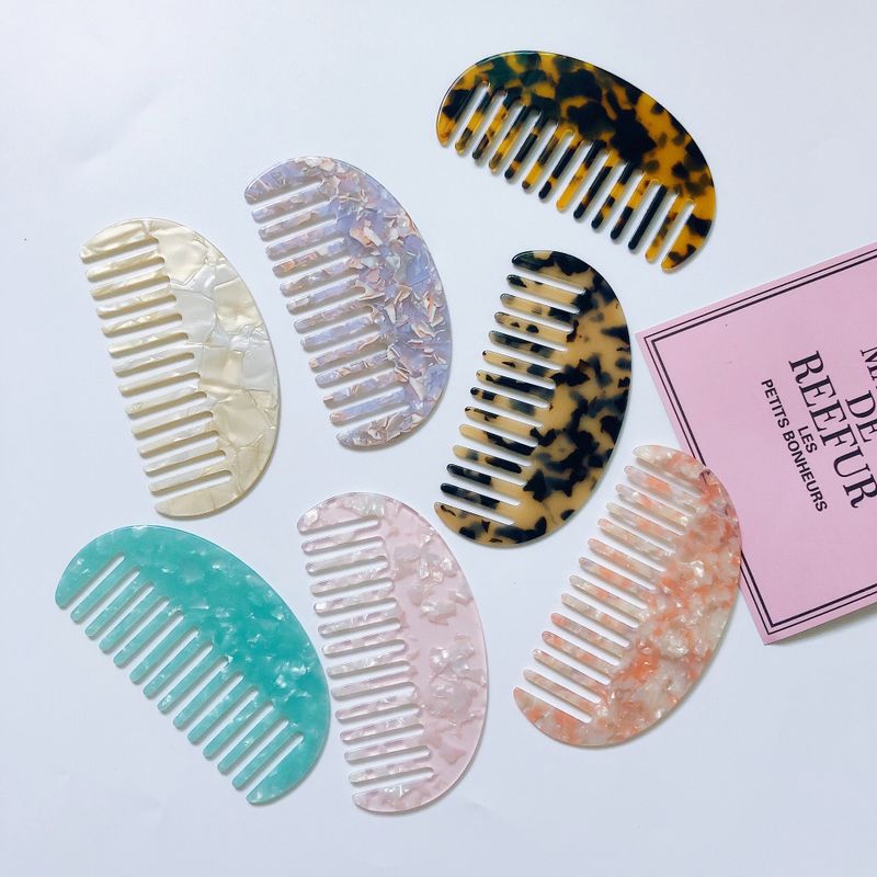 Simple Style Marble Acetic Acid Sheets Hair Combs 1 Piece