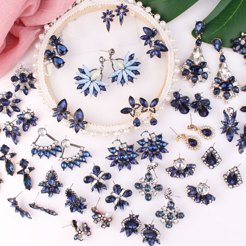 1 Par Moda Flor Aleación Enchapado Perlas Artificiales Diamantes De Imitación Mujeres Pendientes De Gota