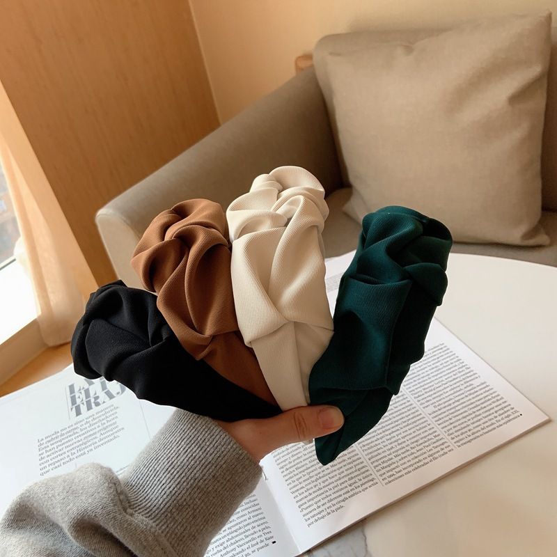 Einfacher Stil Einfarbig Tuch Handgemacht Haarband 1 Stück