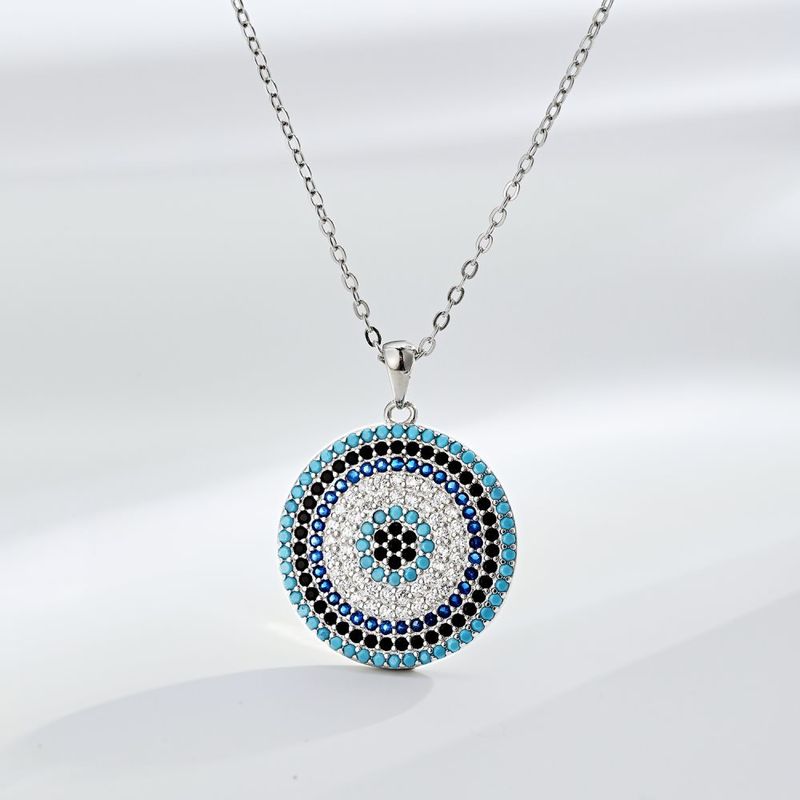 1 Piece Fashion Geometric Sterling Silver Plating Zircon Pendant Necklace