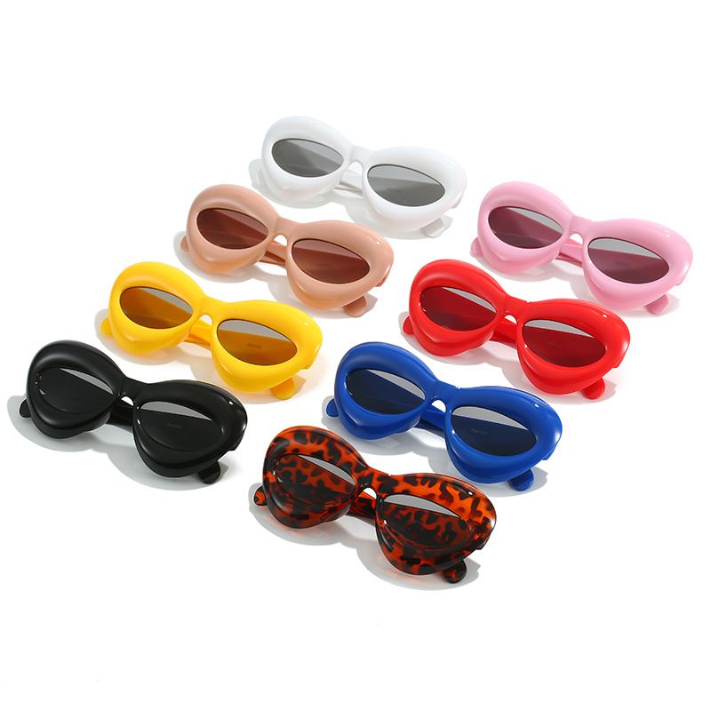 Hip-hop Solid Color Ac Special-shaped Mirror Full Frame Women's Sunglasses