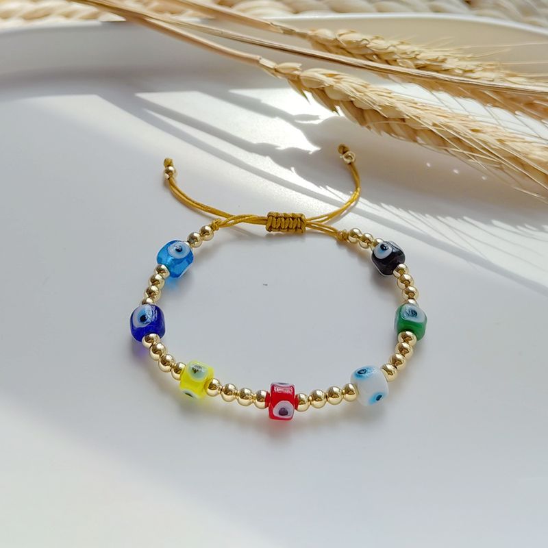 1 Pieza Moda Geométrico Cobre Tejido De Punto Pulsera