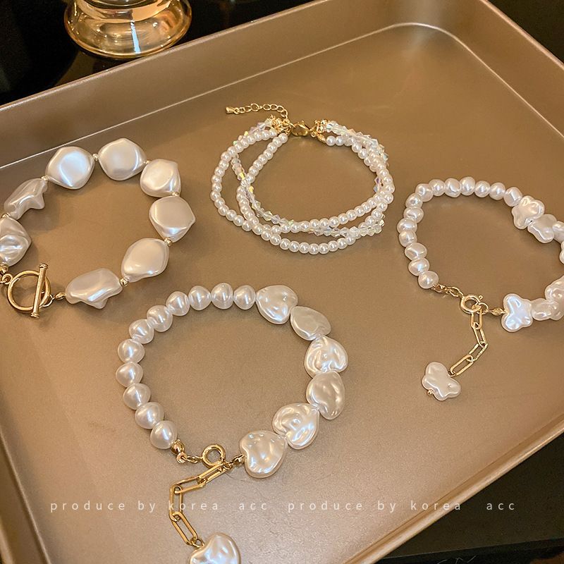 Fashion Star Heart Shape Butterfly Artificial Pearl Wholesale Bracelets