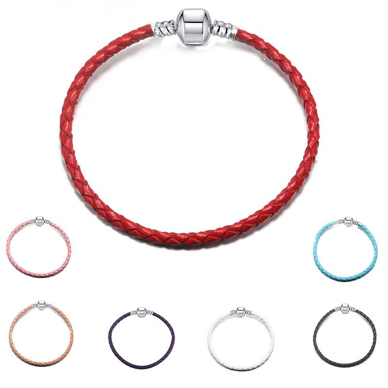 1 Pieza Moda Ronda Forma De Corazón Cuero Sintético Enchapado Unisexo Pulsera