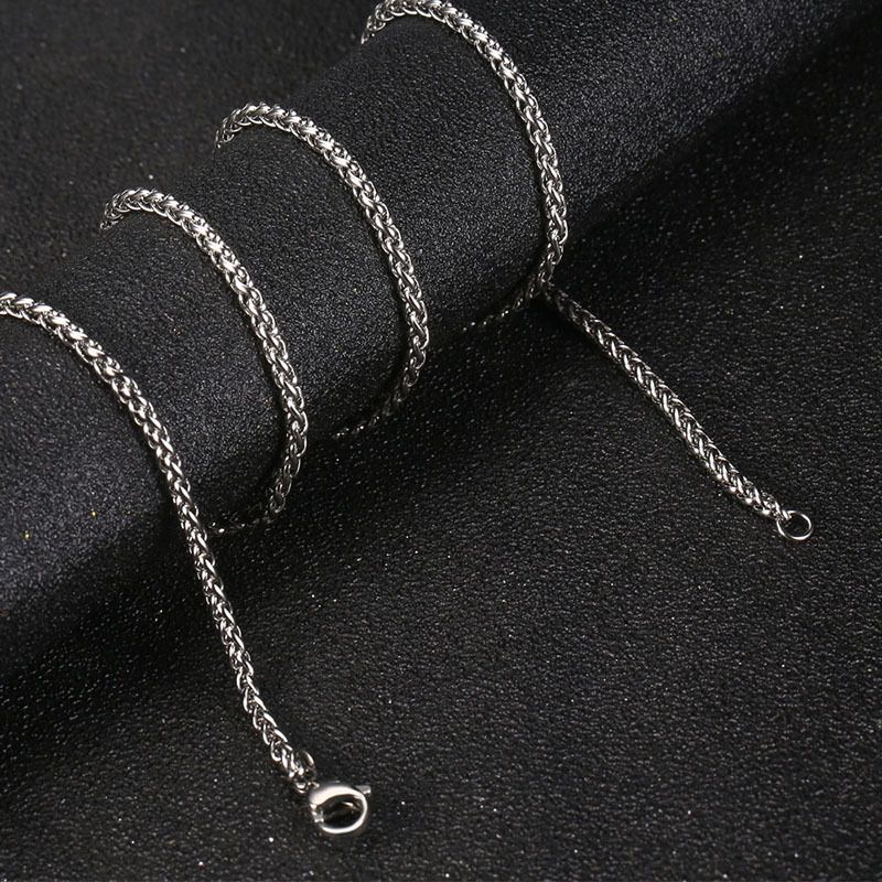 1 Pieza Estilo Simple Rombo Acero Titanio Metal Cadena Collar
