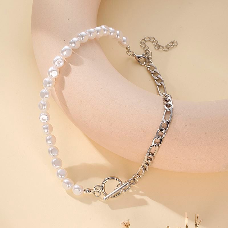 1 Stück Mode Kreis Legierung Perle Frau Halskette