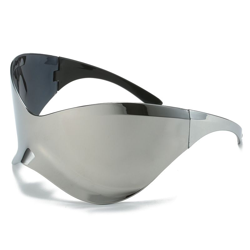 Hip-hop Fashion Pc Special-shaped Mirror Full Frame Sports Sunglasses