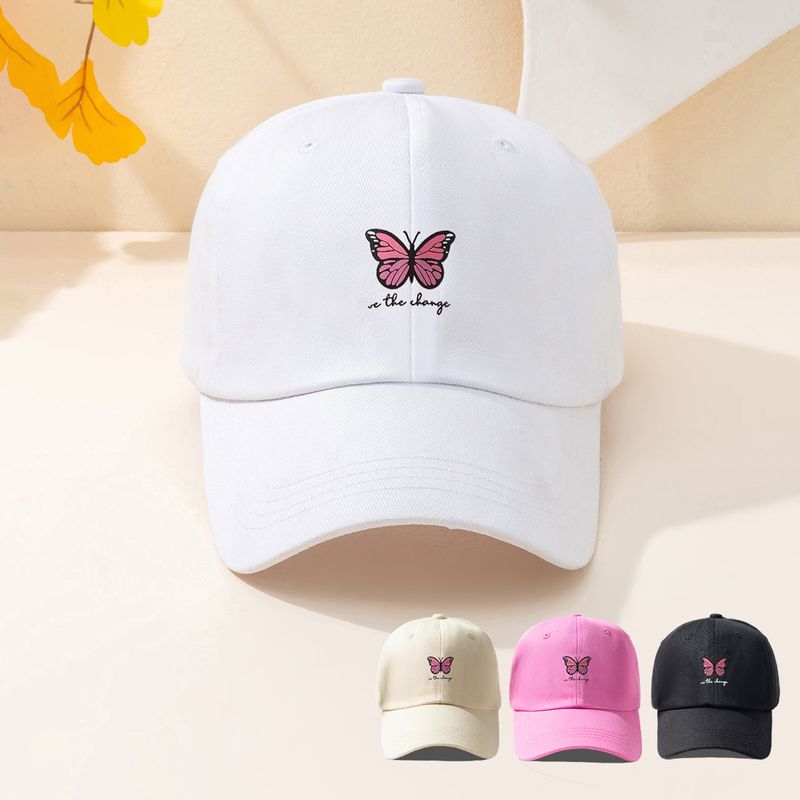 Unisex Sports Butterfly Printing Curved Eaves Baseball Cap