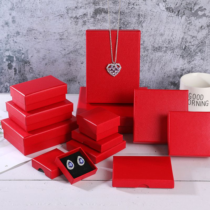 1 Piece Fashion Solid Color Paper Jewelry Boxes