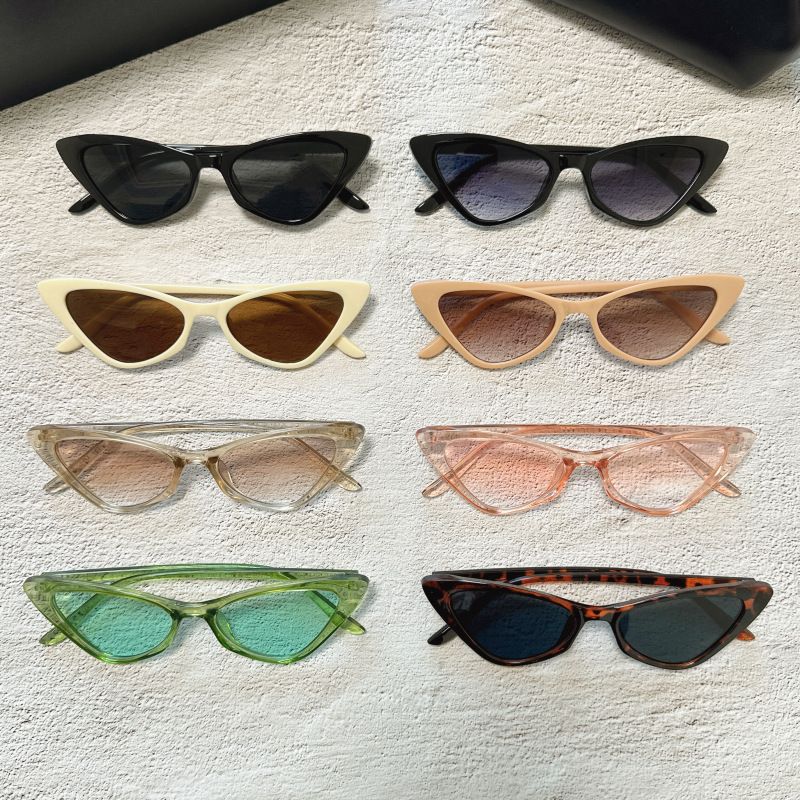 Fashion Gradient Color Solid Color Pc Cat Eye Full Frame Women's Sunglasses