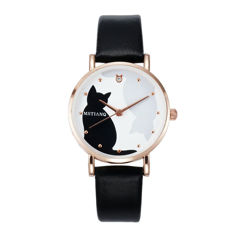 Cute Cat Buckle Quartz Women's Watches