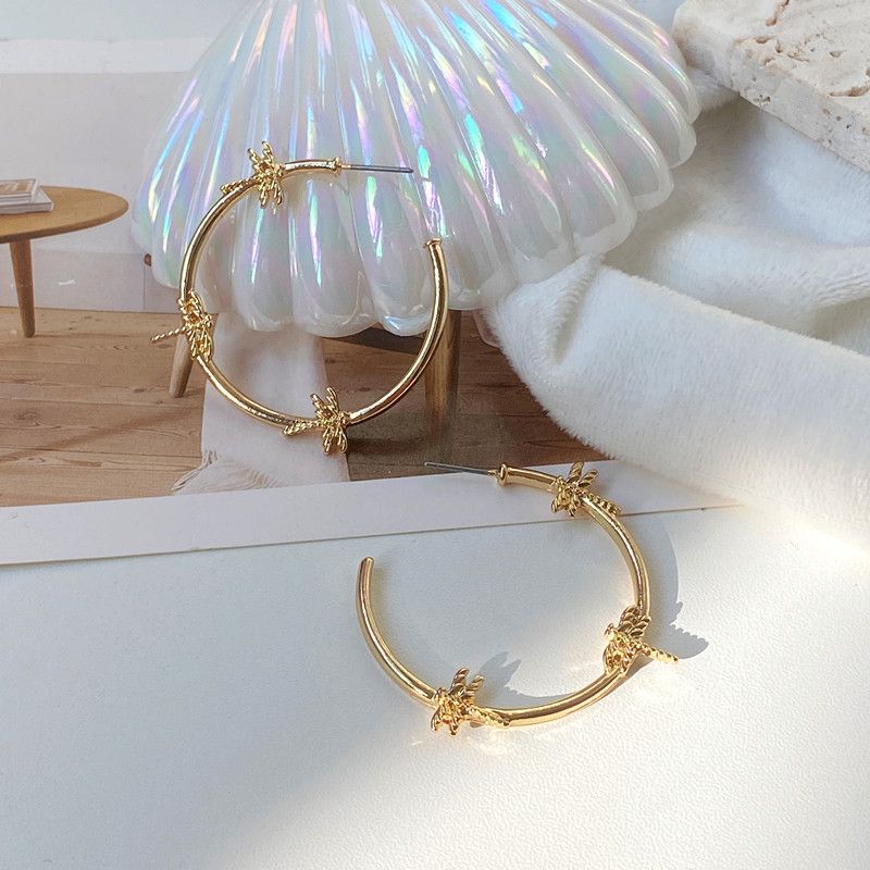1 Pair Fashion Insect Alloy Women's Hoop Earrings