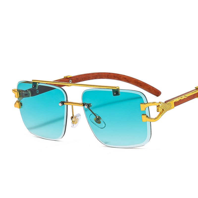 Vacation Gradient Color Pc Square Frameless Women's Sunglasses