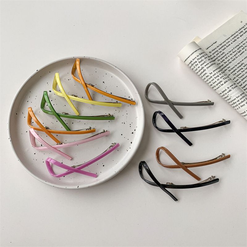 Simple Style Solid Color Arylic Hair Clip 1 Piece