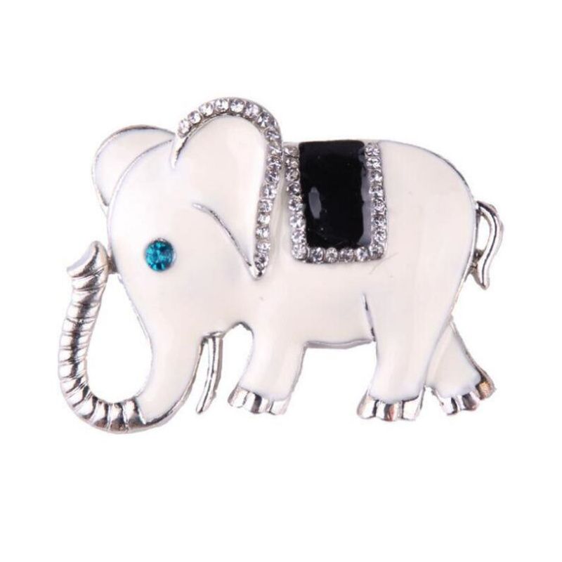 Cute Elephant Alloy Plating Rhinestones Women's Brooches 1 Piece