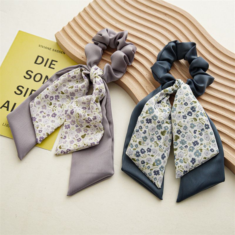 Pastoral Ditsy Floral Cloth Bowknot Hair Tie 1 Piece