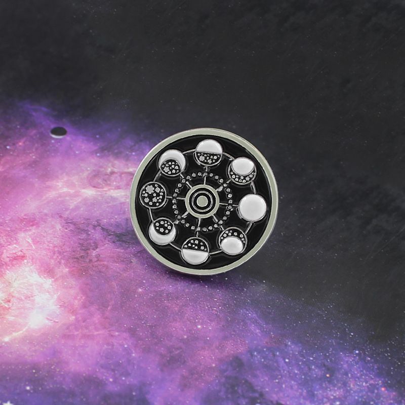 Simple Style Moon Planet Alloy Enamel Unisex Brooches