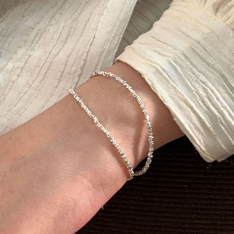 Mode Geometrisch Sterling Silber Perlen Armbänder