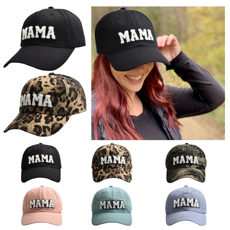 Women's Fashion Mama Letter Embroidery Curved Eaves Baseball Cap