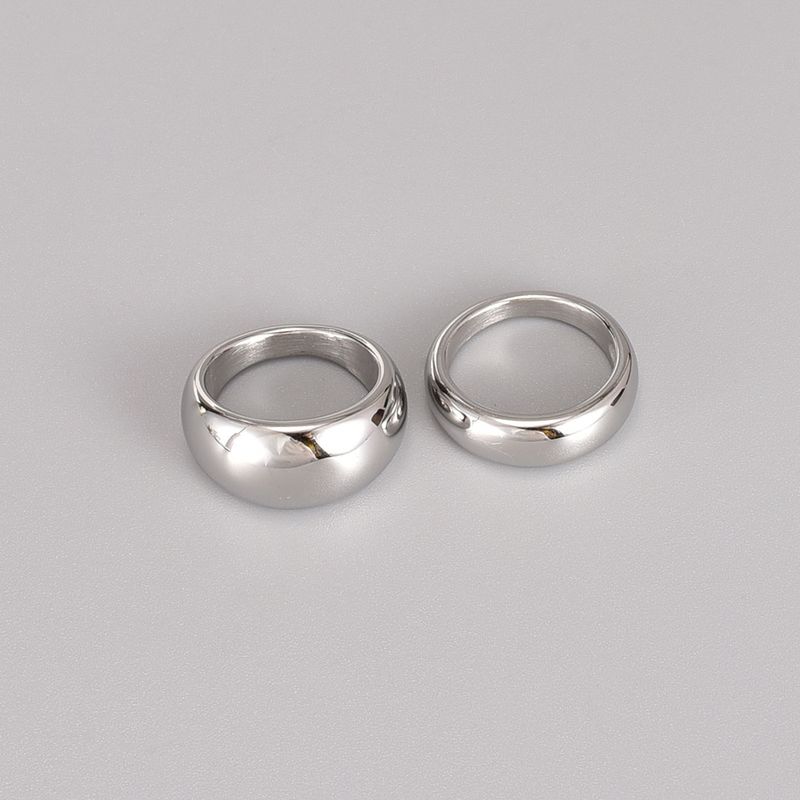 Fashion Solid Color Titanium Steel Plating Rings