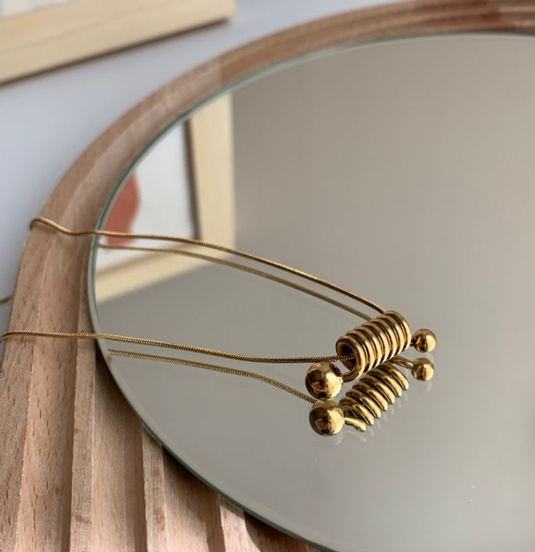 Mode Geometrisch Titan Stahl Überzug Halskette