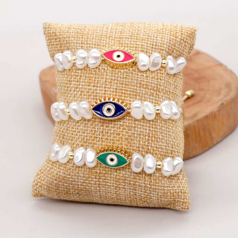 1 Stück Ethnischer Stil Auge Imitationsperle Legierung Perlen Unisex Armbänder