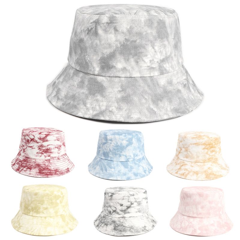 Unisex Mode Tie-dye Breite Traufen Bucket Hat