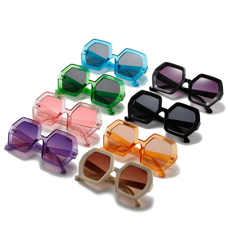 Estilo Simple Bloque De Color C.a. Polígono Fotograma Completo Gafas De Sol Mujer