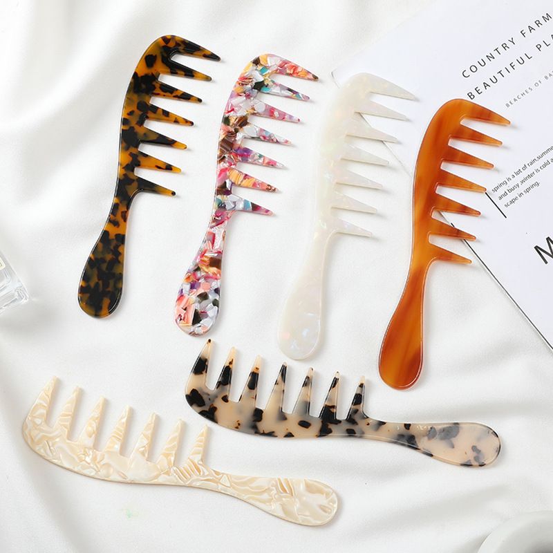 Fashion Solid Color Acetic Acid Sheets Hair Combs