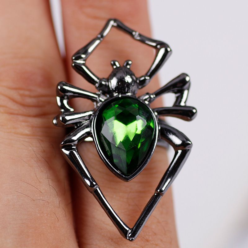 1 Piece Punk Insect Alloy Inlay Zircon Unisex Open Ring