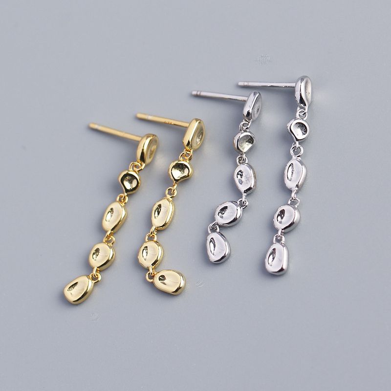 1 Pair Fashion Irregular Geometric Sterling Silver Plating Drop Earrings