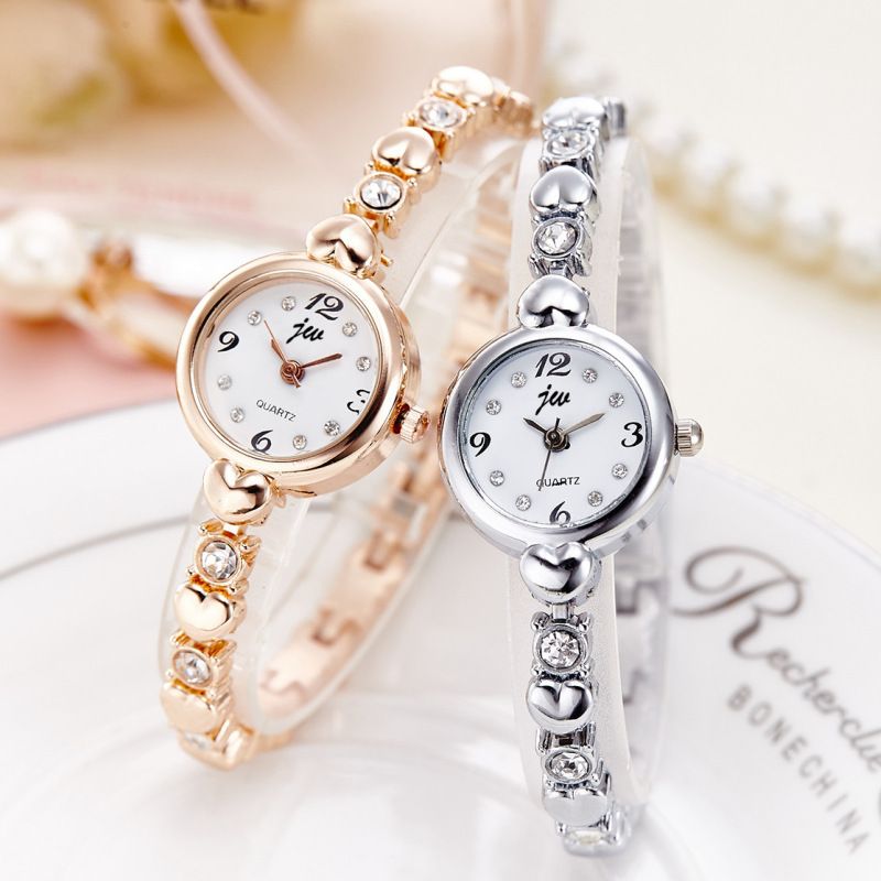 Fashion Heart Shape Jewelry Buckle Quartz Women's Watches
