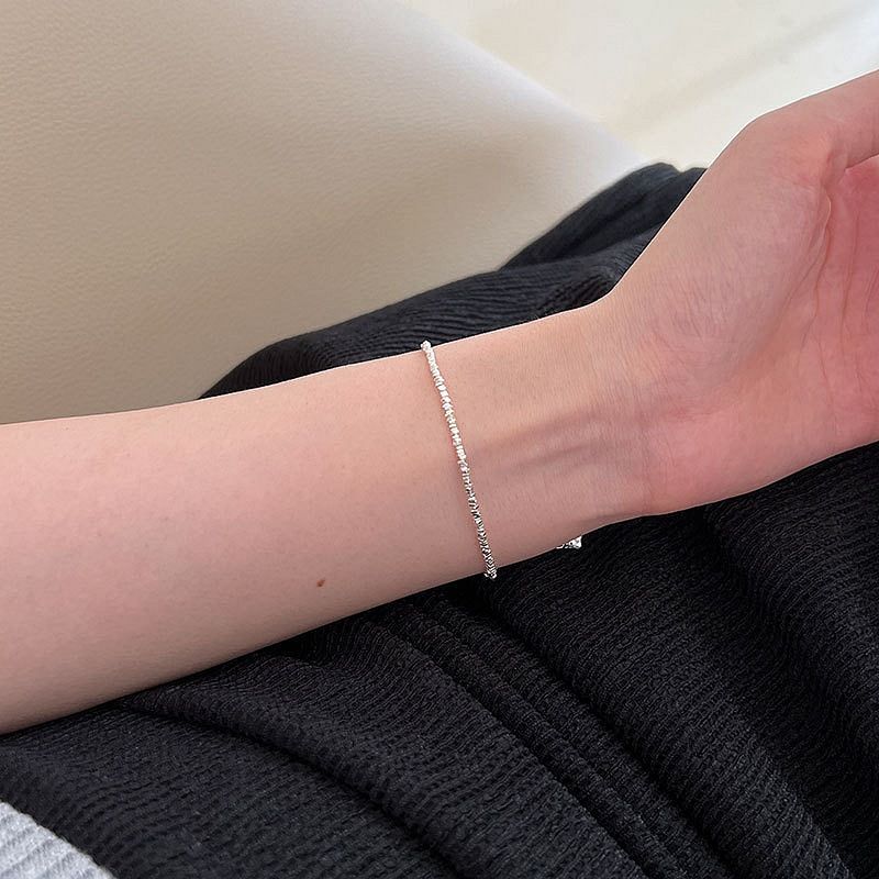 1 Piece Simple Style Solid Color Sterling Silver Plating Bracelets