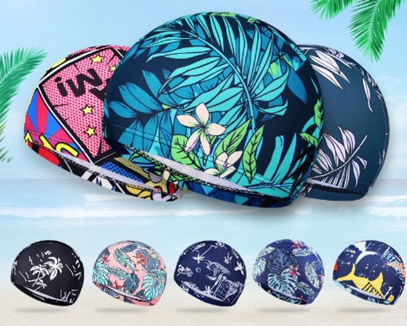 Casual Leaves Coconut Tree Spandex Polyester Swimming Accessories 1 Piece