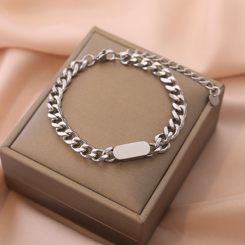 1 Piece Fashion Geometric Titanium Steel Polishing Unisex Bracelets