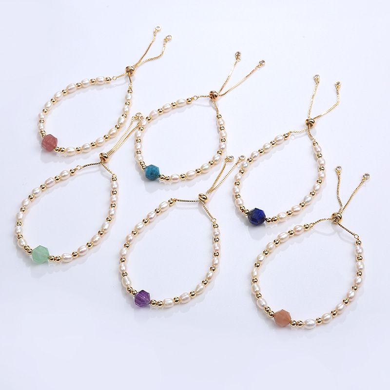 Fashion Geometric Beaded Freshwater Pearl Bracelets 1 Piece