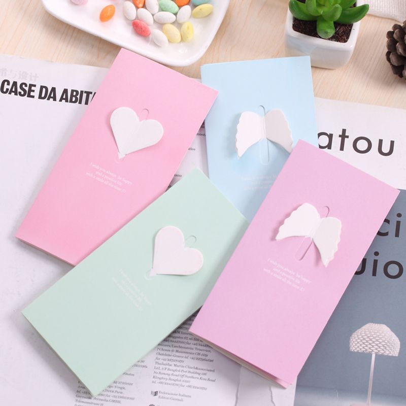 Mother's Day Mama Simple Style Heart Shape Wings Paper Festival Card 1 Piece
