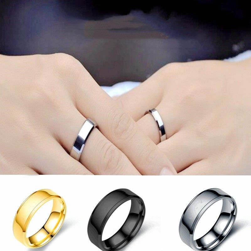 Fashion Stainless Steel Glossy Ring European And American Men's Ring Wholesale