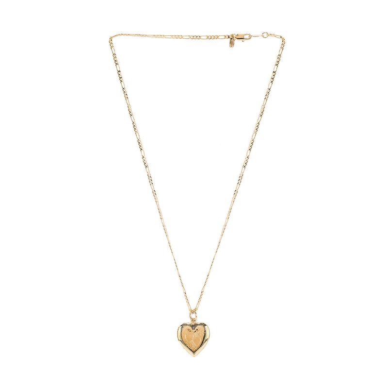 Fashion Heart Shape Copper Inlaid Gold Pendant Necklace 1 Piece
