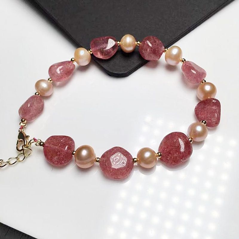 Ethnic Style Irregular Crystal Freshwater Pearl Bracelets 1 Piece
