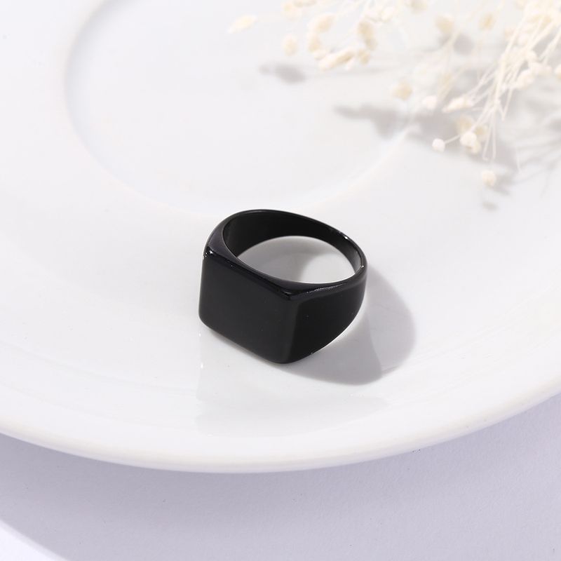 Simple Style Geometric Stainless Steel Men's Rings