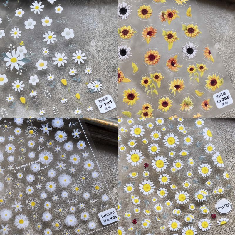 Moda Crisantemo Pegatinas De Uñas Transparentes Pegatina Para Uñas 1 Pieza