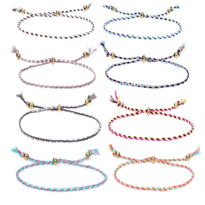 1 Piece Ethnic Style Rhombus Rope Knitting Tassel Unisex Bracelets