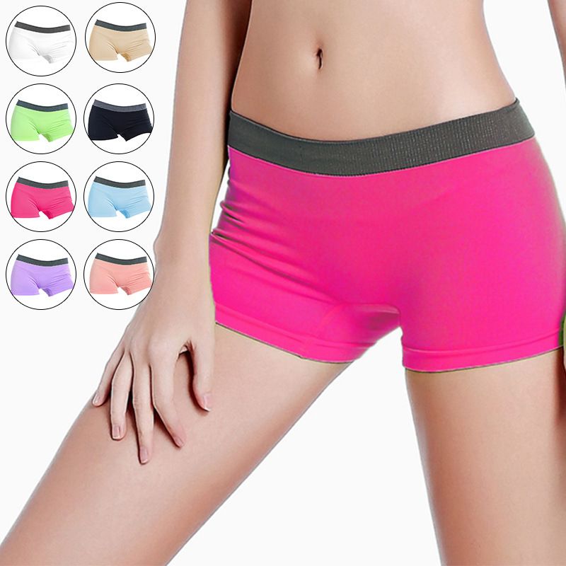 Solid Color Mid Waist Normal Type Panties