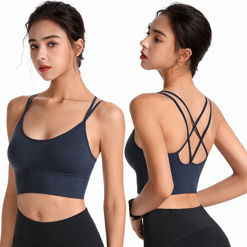 Solid Color Sports Bras Comfort Seamless Back Beauty Breathable Bralette