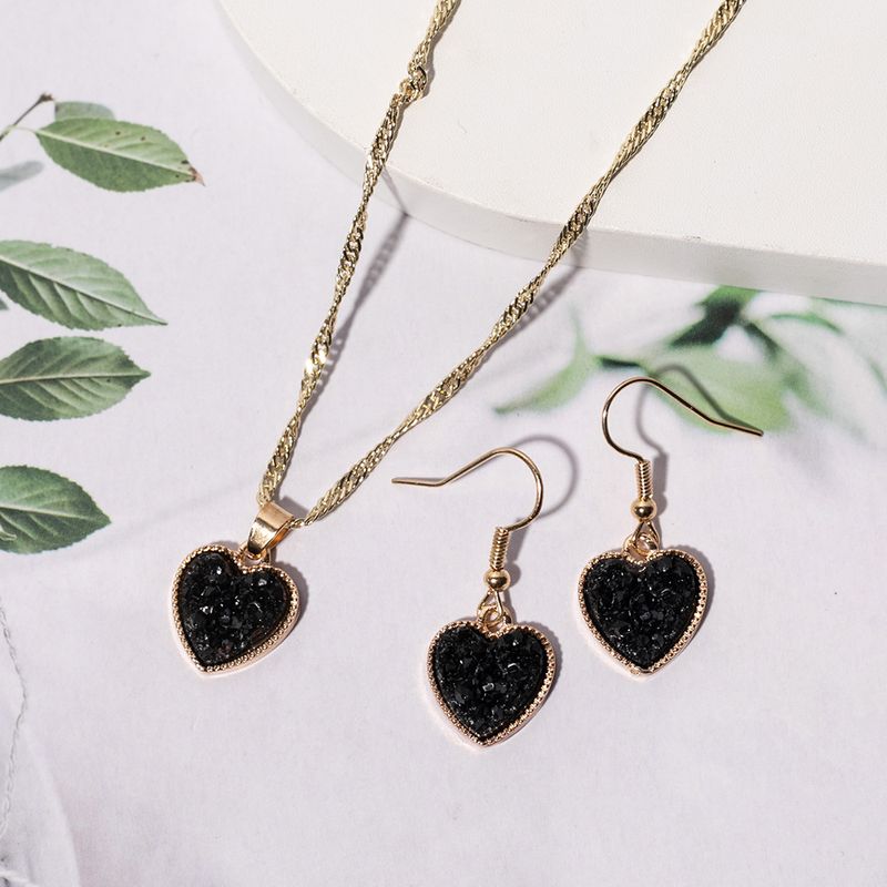1 Set Simple Style Heart Shape Alloy Plating Women's Pendant Necklace