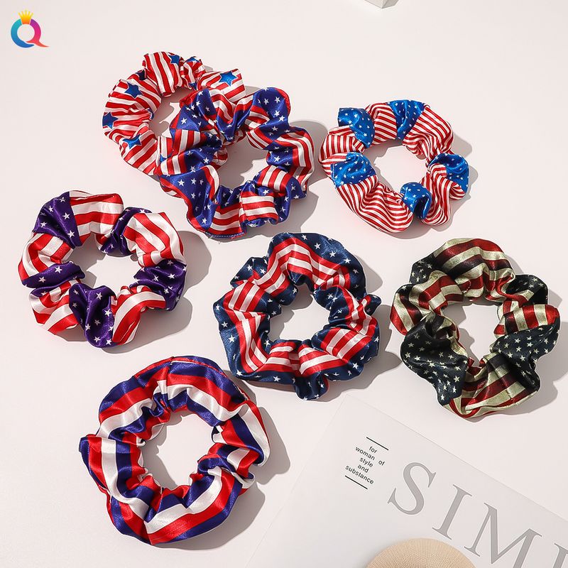 Fashion American Flag Cloth Printing Hair Tie 1 Piece