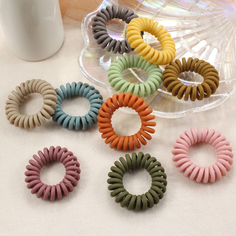 Simple Style Solid Color Resin Hair Tie