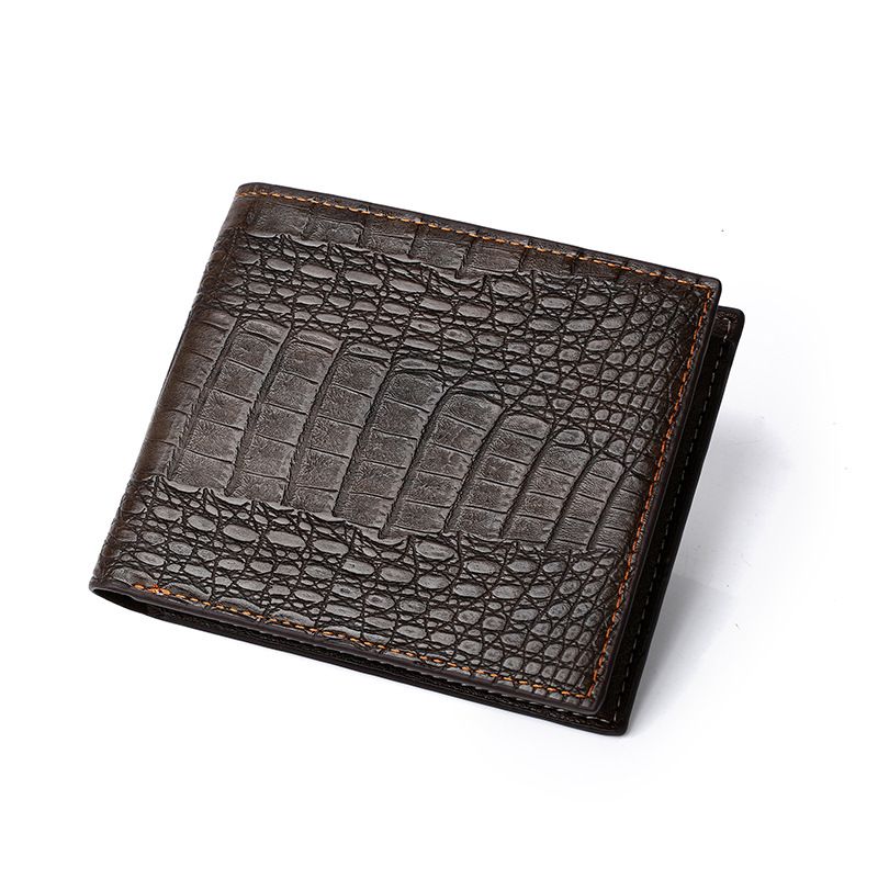Men's Solid Color Pu Leather Open Coin Purses