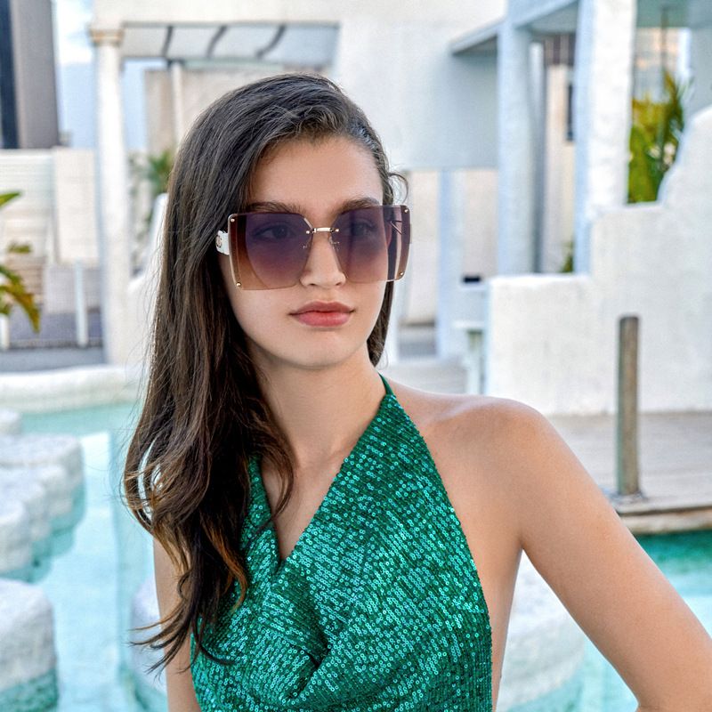 Fashion Nylon Square Frameless Women's Sunglasses